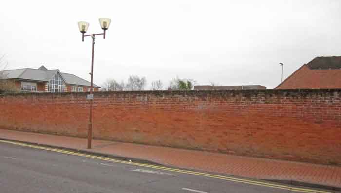 long brick wall