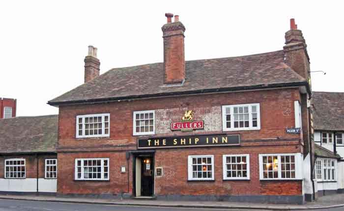 pub as a corner building